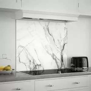 Image of Carrara Marble Glass Kitchen Splashback 900mm X 750mm