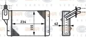 Image of Behr Heat Exchanger 8FH351311-011 Aluminium Genuine for 8FH 351 311-061