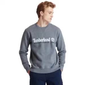 Image of Timberland Heritage Est. 1973 Crew Sweatshirt For Men In Dark Grey Dark Grey, Size L