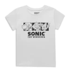 Image of Sonic The Hedgehog Trio Womens T-Shirt - White - S