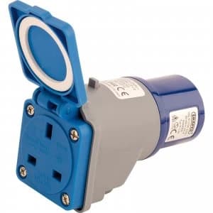 Image of Draper 230v 16A to 13A Moulded Adaptor