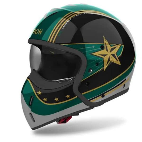 Image of Airoh J 110 Command Mint Green Gloss Jet Helmet Size XL