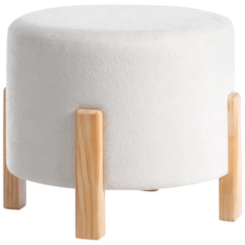 Image of Beliani Pouffe Terry Chenille Off-White