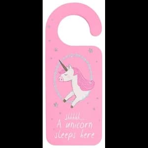 Image of Shh...A Unicorn Sleeps here Door Hanger