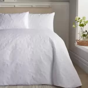 Image of Butterfly Garden White Duvet Cover and Pillowcase Set White