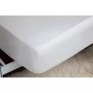 Image of Egyptian Cotton 400 Thread Count Super King Fitted Sheet 18" White