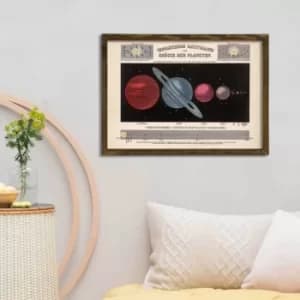 Image of Map012 Multicolor Decorative Framed MDF Painting