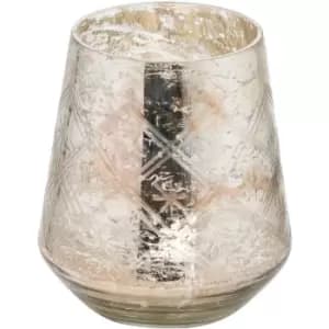 Image of The Noel Collection Glass Foil Vase (One Size) (Silver) - Silver