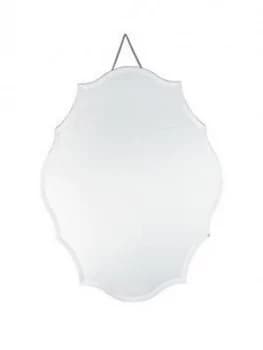 Image of Pacific Lifestyle Clear Glass Scalloped Wall Mirror