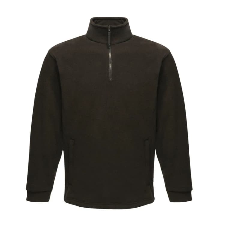 Image of Regatta Professional Great Outdoors Unisex Thor Overhead Half Zip Anti-Pill Fleece Sweater (170 Gsm) Black (S)