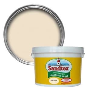Image of Sandtex Ultra smooth Ivory stone Masonry Paint 10L