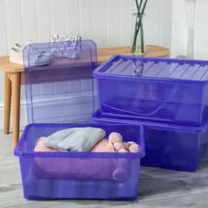 Image of Wham Set 3 Crystal 45 Litre Box & Lid - Blue