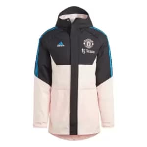 Image of adidas Manchester United Condivo 22 Stadium Parka Mens - Black / Icey Pink