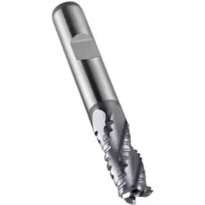 Image of C413 10.00MM HSS-E Flatted Shank Multi-flute Roughing End Mill - TiCN Coated DIN 844 K