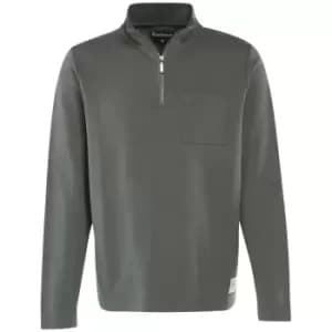 Image of Barbour Mens Broughton Half Zip Charcoal Large