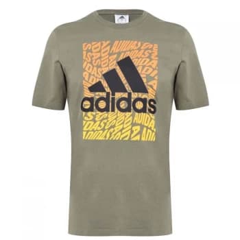 Image of adidas QT T Shirt Mens - Green Whirl