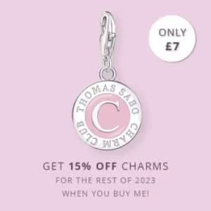Image of THOMAS SABO Silver Pink Charmista Coin Member Charm