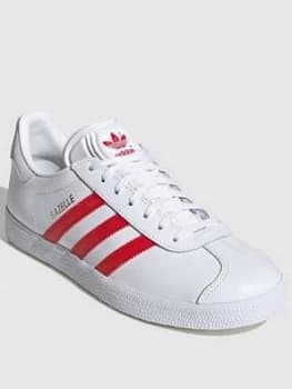Image of Adidas Gazelle - White/Red
