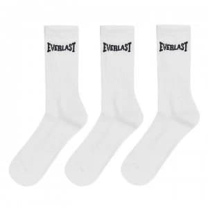 Image of Everlast 3 Pack Crew Socks Mens - White