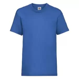 Image of Fruit Of The Loom Childrens/Kids Unisex Valueweight Short Sleeve T-Shirt (Pack of 2) (3-4) (Royal)