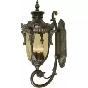 Image of Loops - Outdoor IP44 3 Bulb Wall Light Old Bronze LED E14 60W d02047