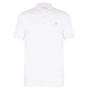 Image of Farah Vintage Blanes Short Sleeve Polo Shirt - White 104