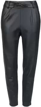 Image of Only ONLPOPTRASH EASY COATED PANT Imitation Leather Trousers black