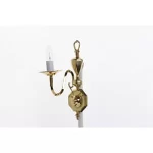 Image of Impex Ghent Brass Bracket Candle Wall Lamp