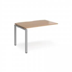 Image of Adapt II Add On Unit Single 1200mm x 800mm - Silver Frame Beech top