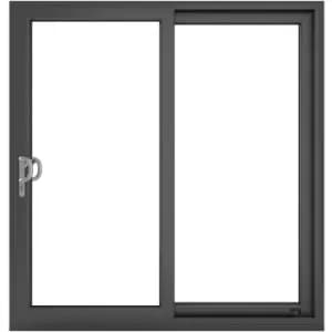 Image of Crystal uPVC Internal Sliding Patio Door Left Hand Open 1490mm x 2090mm Clear Double Glazed /White in Grey