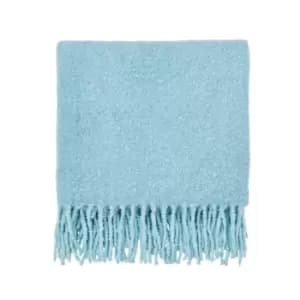 Image of Helena Springfield Tenby Woven Throw, Duckegg