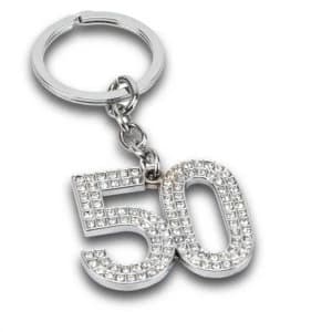 Image of Birthdays by Juliana '50' Crystal Keyring