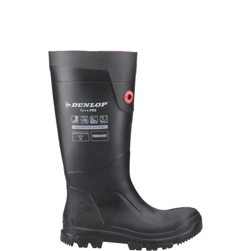 Image of Dunlop TerraPro Full Safety Wellington - Black 12