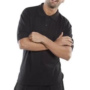 Image of Click Premium Polo Shirt 260gsm 3XL Black Ref CPPKSBLXXXL Up to 3 Day