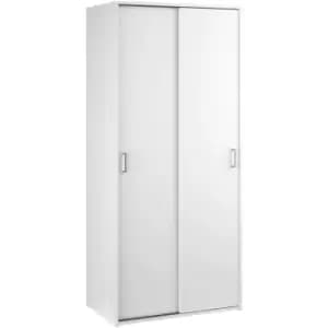 Image of Space Wardrobe with 2 Sliding Doors in White