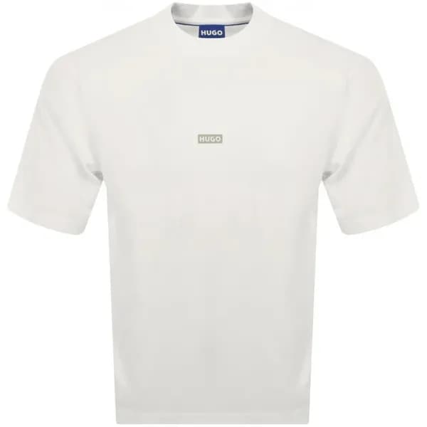 Image of HUGO Blue Nalono Cotton T-Shirt - S White Tops male 50509776-121 S