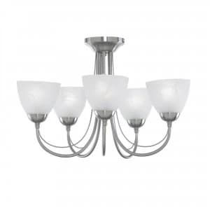 Image of Litecraft Lima Large Satin Nickel Light