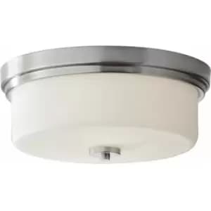Image of Loops - 2 Bulb Flush Light Low Ceiling Polished Chrome LED E27 60W Bulb