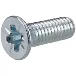 Image of R-TECH 337075 Pozi Countersunk Machine Screws BZP M4 12mm - Pack O...