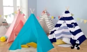 Image of Neo Kids Teepee Tent: Navy Stripe