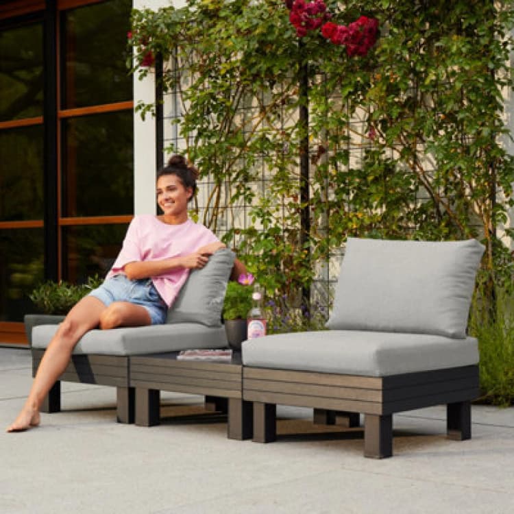 Image of Keter Elements 2 Seats + table / FR Cushions, Grey 259240