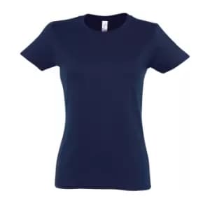 Image of SOLS Womens/Ladies Imperial Heavy Short Sleeve T-Shirt (S) (French Navy)