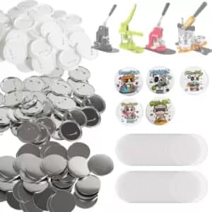 Image of 200 Sets 3" 75mm Pin Back Button Parts for Button Maker Machine, diy Round Button Badge Parts, Set Includes Metal Top, Plastic/Metal Button,
