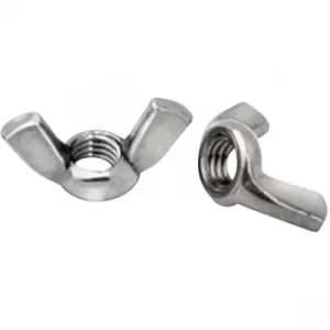Image of Toolcraft Wing Nuts DIN 315 Galvanised Steel M8 Pack Of 10