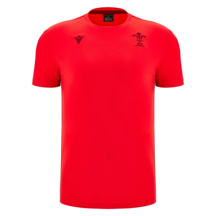 Image of Macron Wales T-Shirt 2025 Adults Red male Small