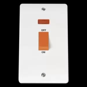 Image of 2-GANG45A D/P SWITCH WITH NEON