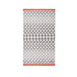 Image of Ted Baker Houndstooth Geo Bath Towel, Charcoal