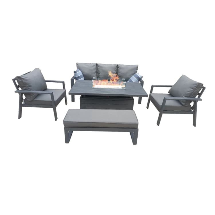 Image of Furniture One Convertible 3-in-1 Sofa Bed - Velvet Grey A1373-UK-G