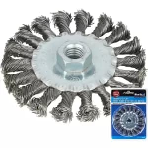 Image of Blue Spot Tools 100mm (4") M14 x 2 Flat Twist Knot Wire Wheel Brush
