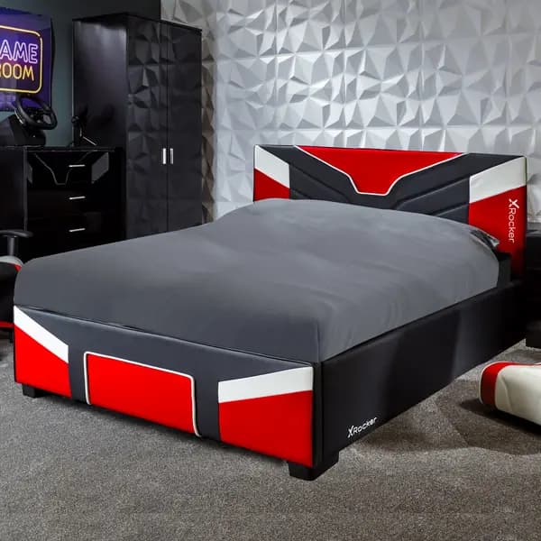 Image of X Rocker Cerberus MKII Ottoman Bed Frame Red